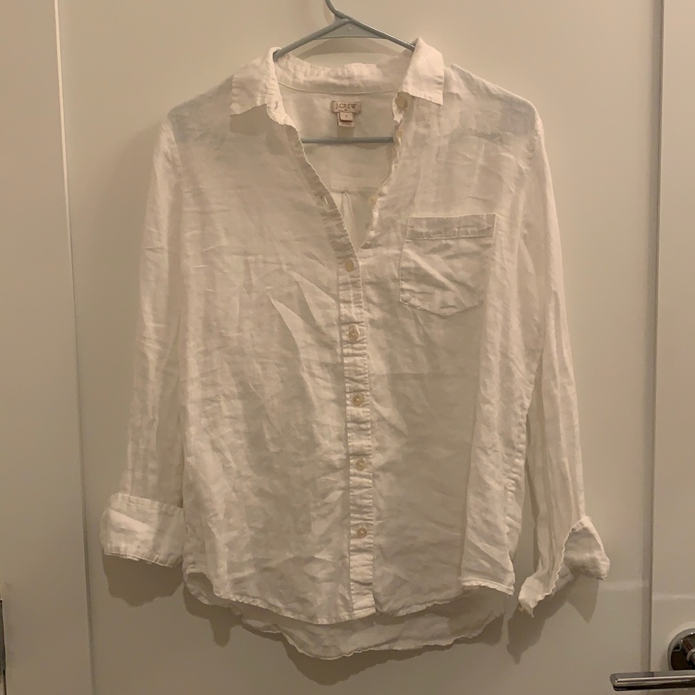 Linen J.Crew Buttondown